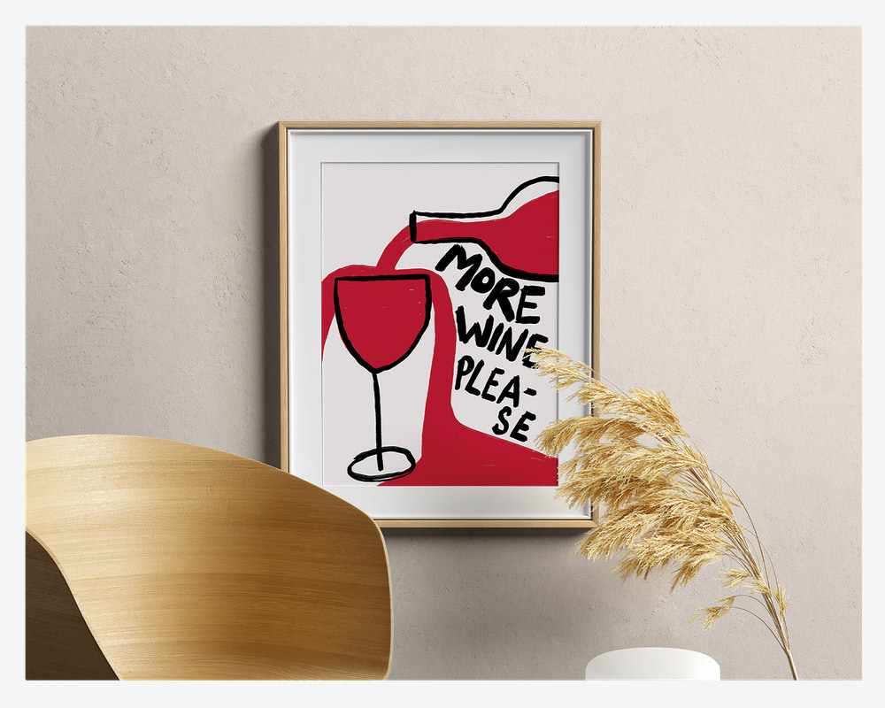 Plakat More Wine Please 