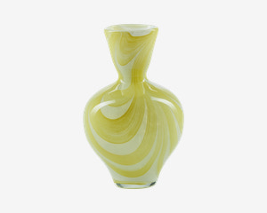 Vase Hjerteform Gul H.23,5 cm 