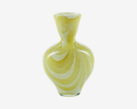 Vase Hjerteform Gul H.23,5 cm 