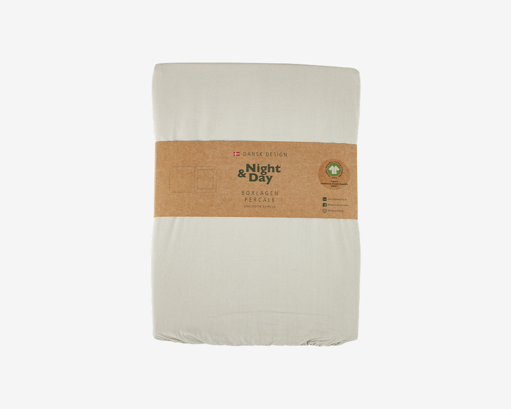 Boxlagen Percale Sand 90x200 cm 