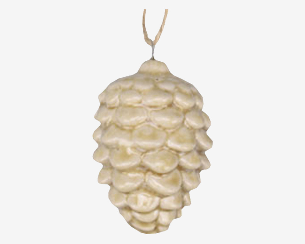 Kogle Ornament Ass. Creme H.8,5cm