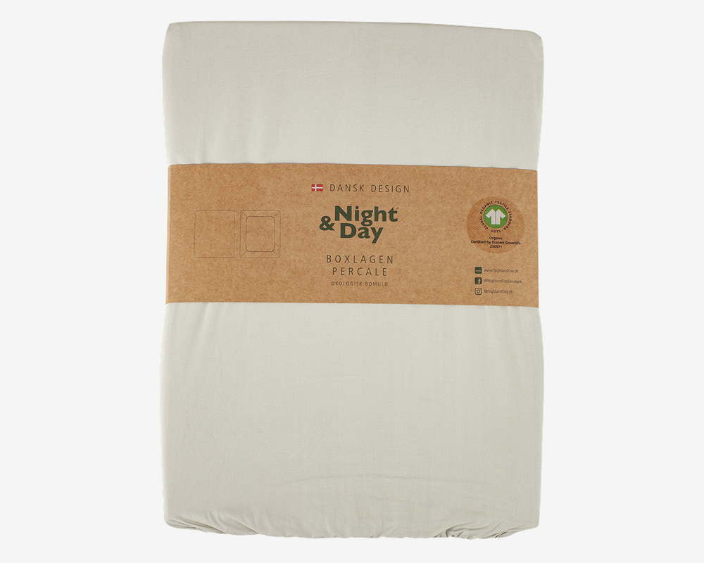 Boxlagen Percale Sand 180x200 cm