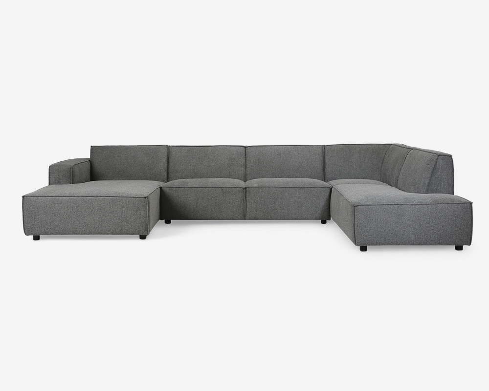 Sofa U-shape Højrevendt Grå