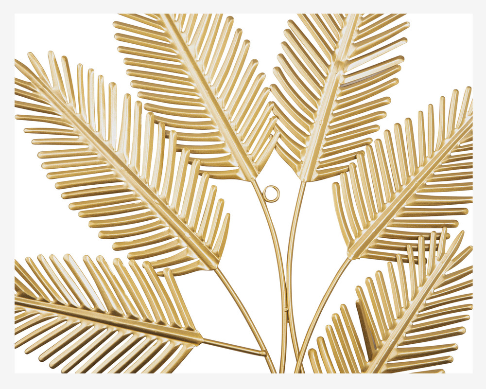 Vægkunst Blad Guld H.62 cm 