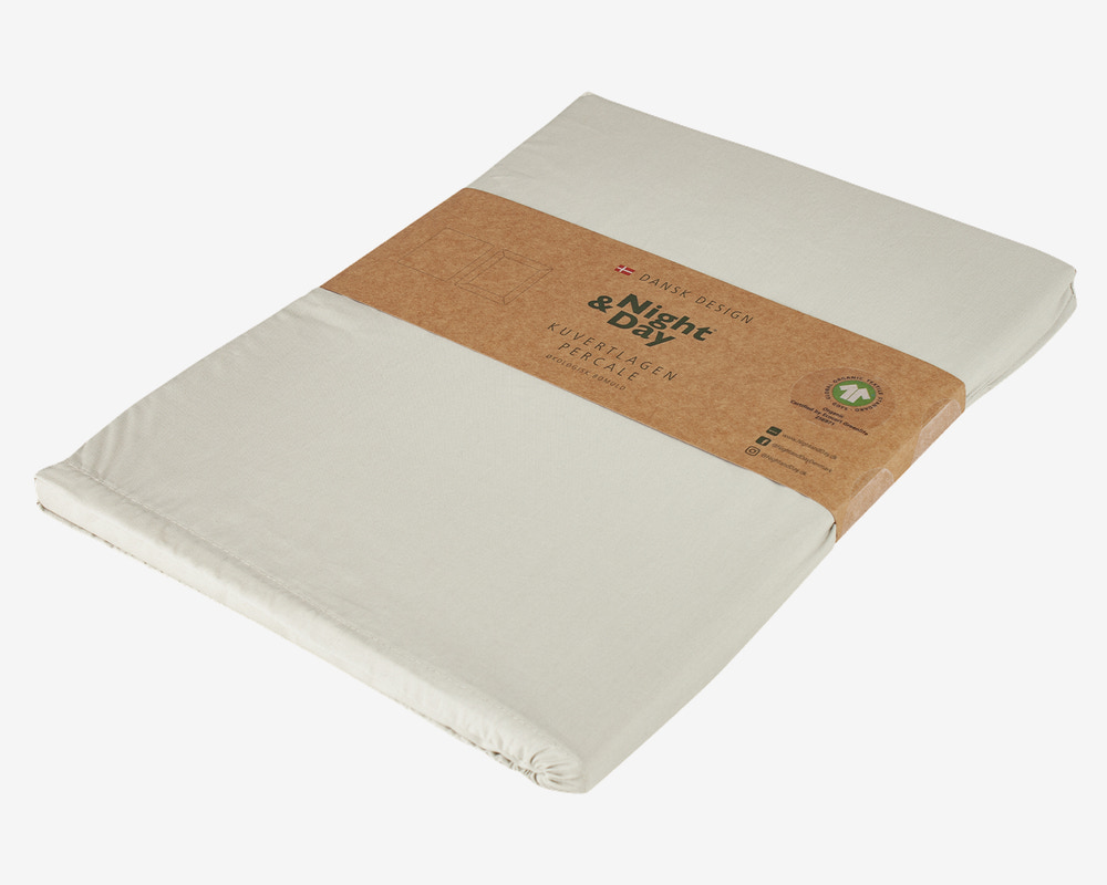 Kuvertlagen Percale Sand 180x200 cm