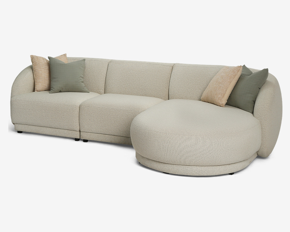 Sofa Med Chaiselong Højre Beige