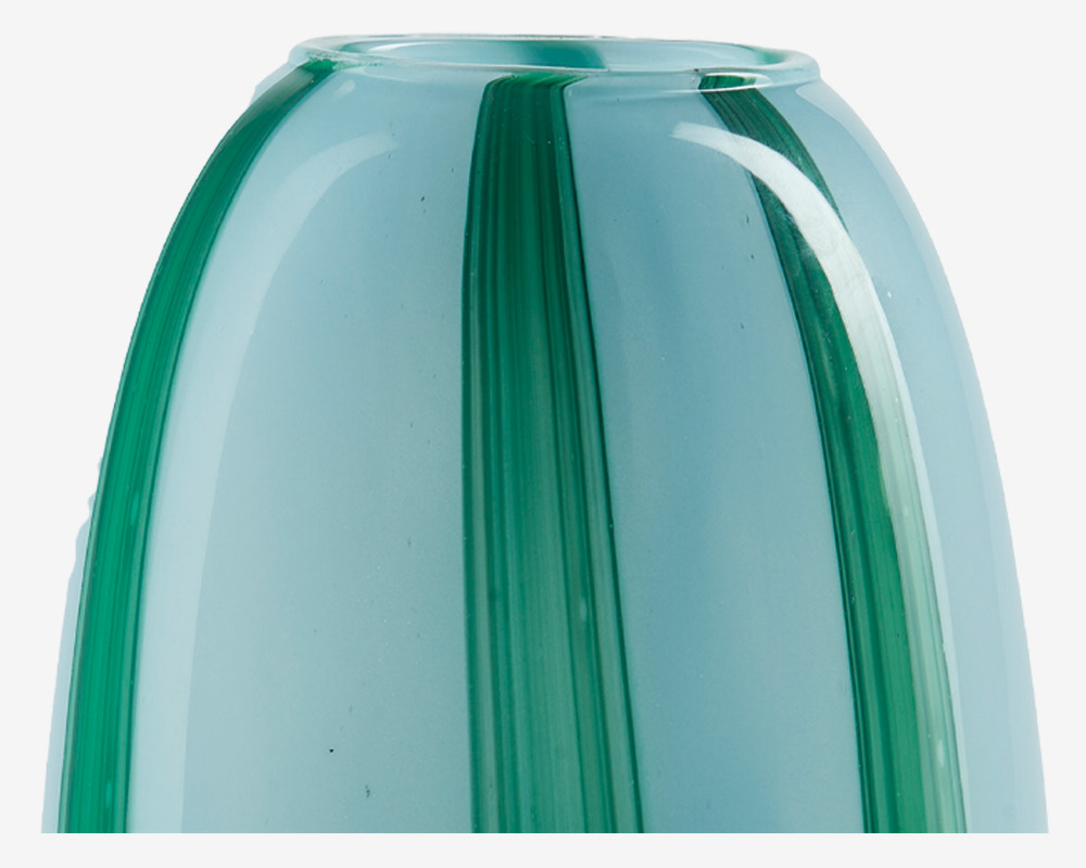 Vase Stribet Mint H.20 cm 