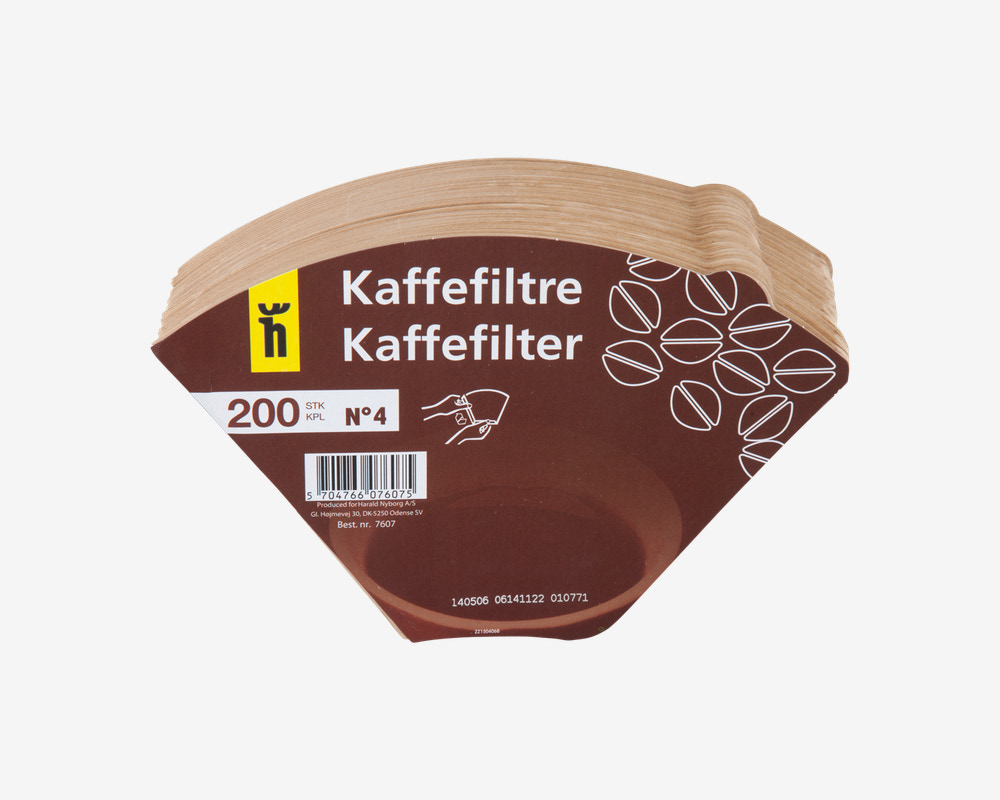 Kaffefilter 1x4 Ubleget 200 Stk.