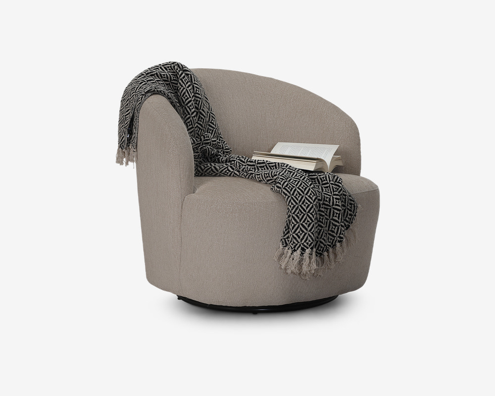 Loungestol m/Drejefunktion Beige