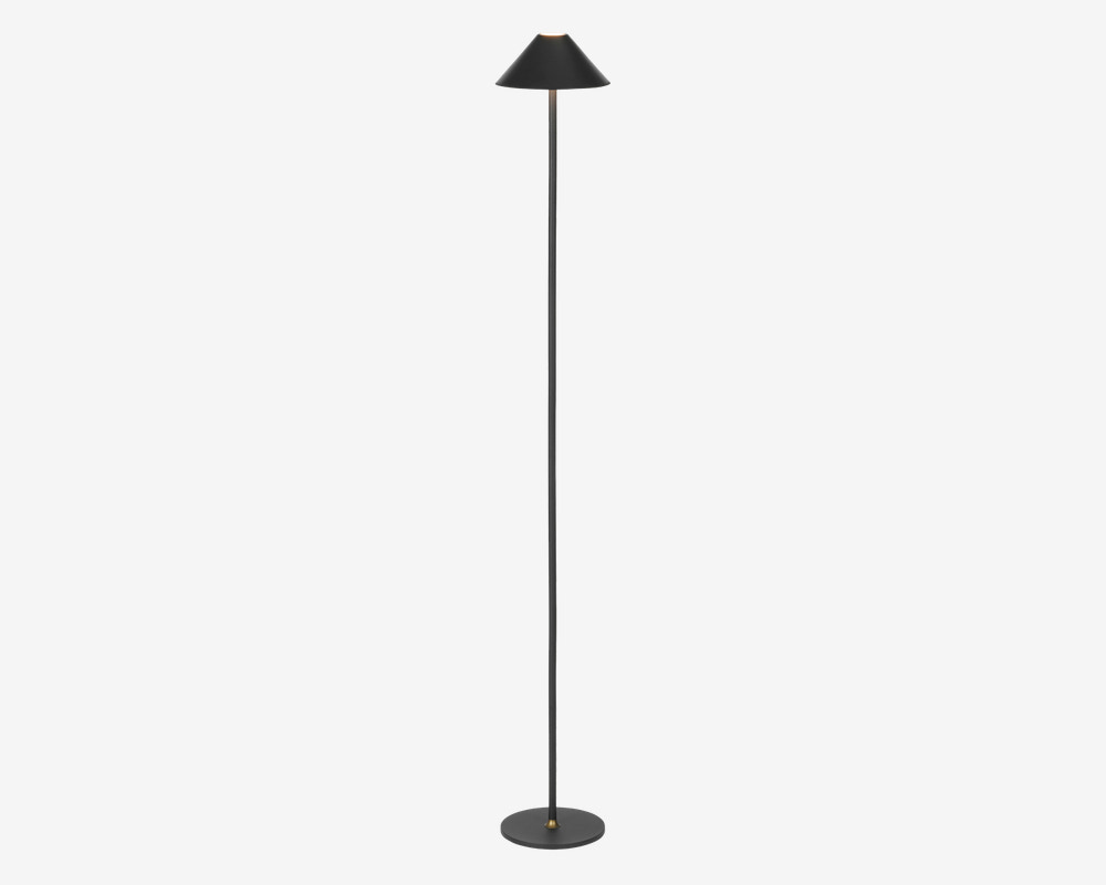 Gulvlampe Hygge sort H. 134 cm