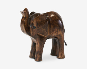 Elefant Træ 17x7x17 cm 