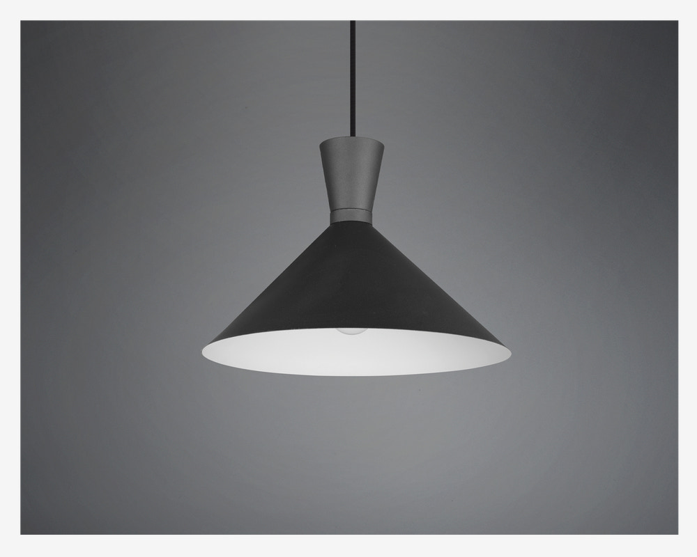 Loftlampe Enzo Sort Ø.35 cm 