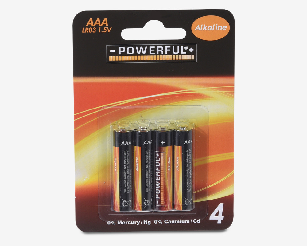 Alkaline Batteri AAA 4 Stk. 