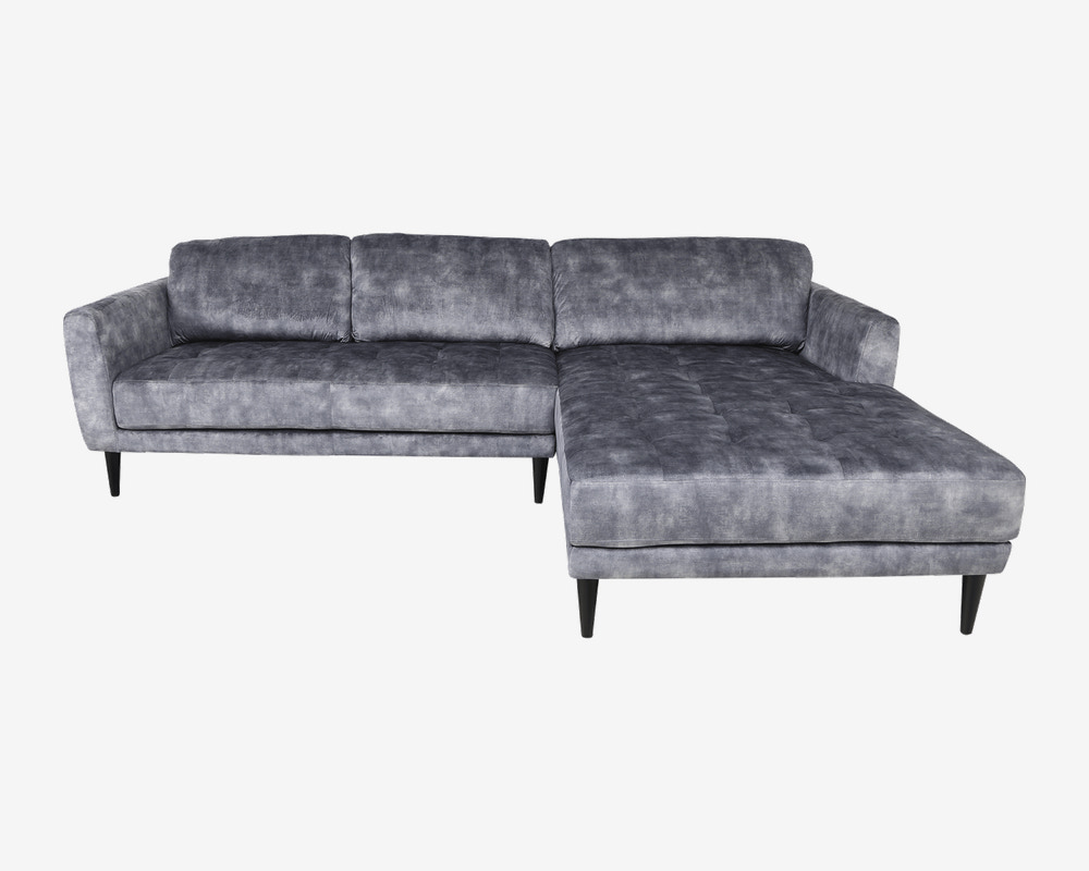 Sofa m/XL-Chaiselong Højre Grå