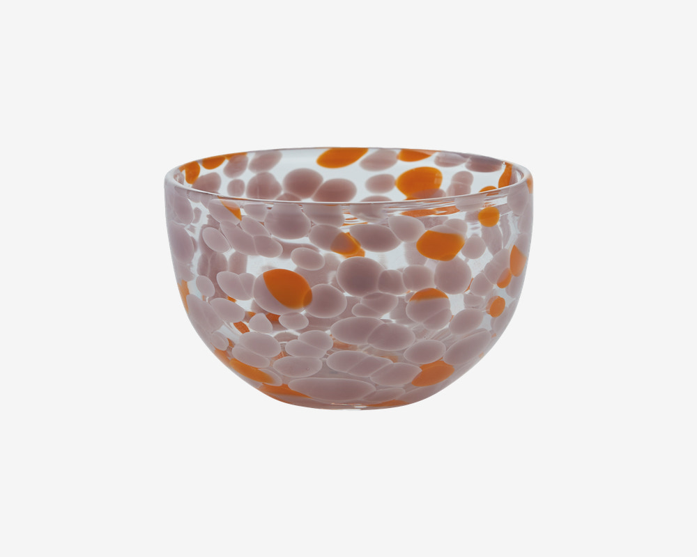 Skål Dots Pink/Orange Ø.11,5 cm 