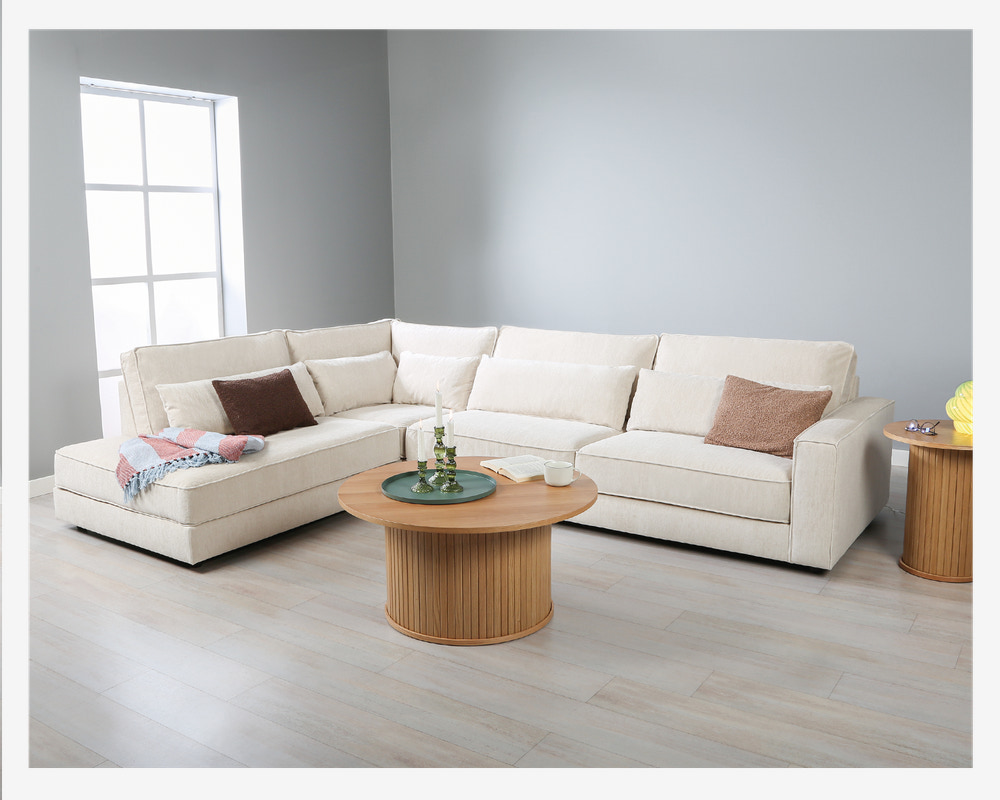 Sofa m/Open End Venstre Beige