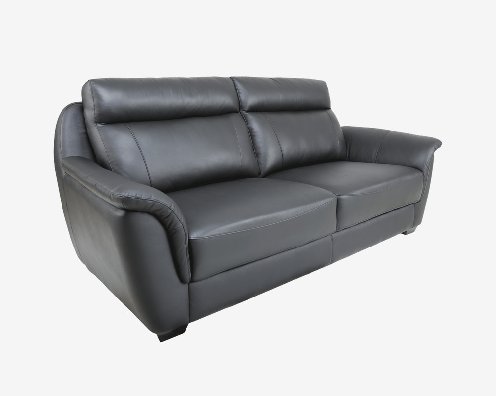 Sofa 3 Pers. Sort Læder