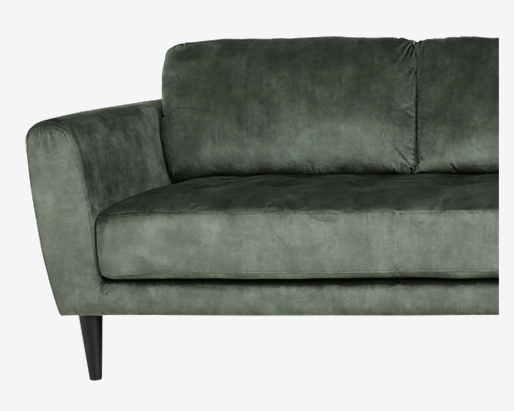 Sofa m/XL-Chaiselong Venstre Grøn