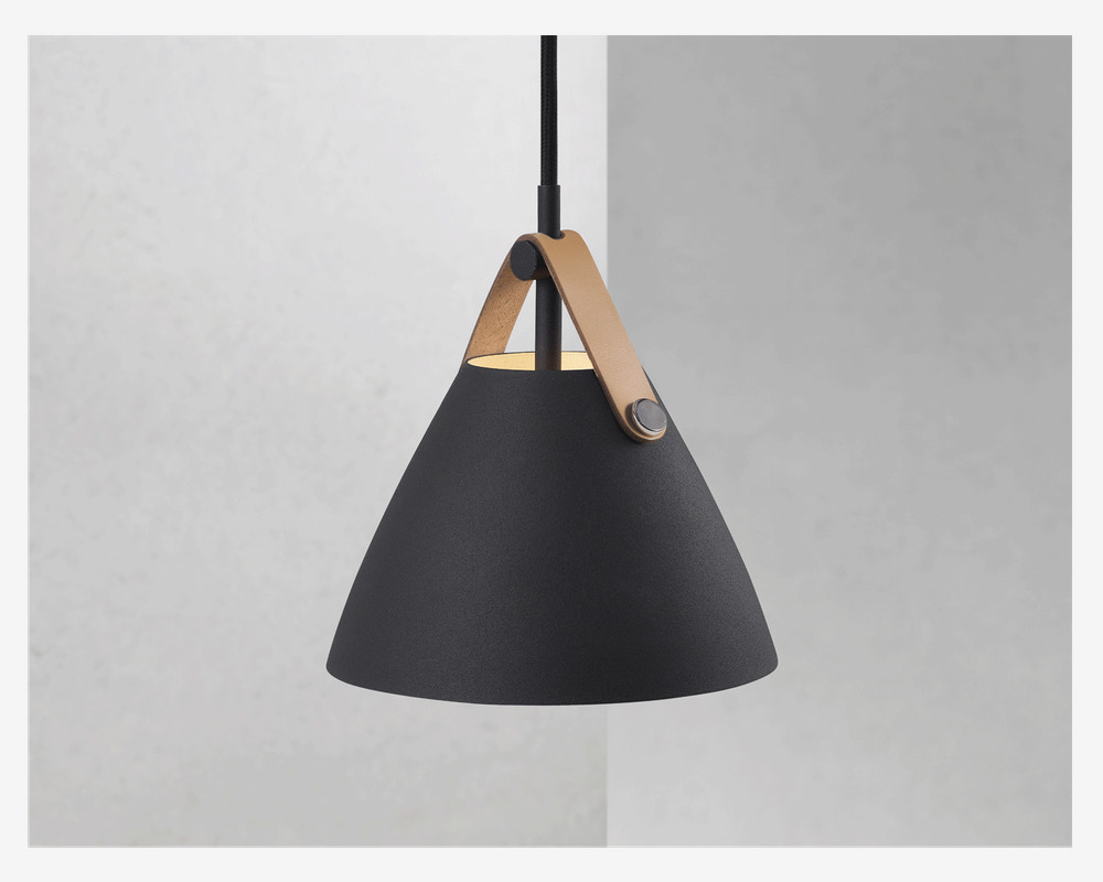 Loftlampe Strap Ø.16,5 cm. Sort