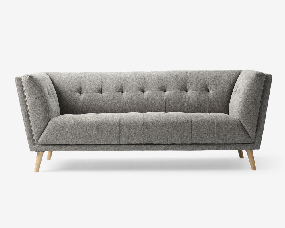 Sofa 3 Pers. Grå stof