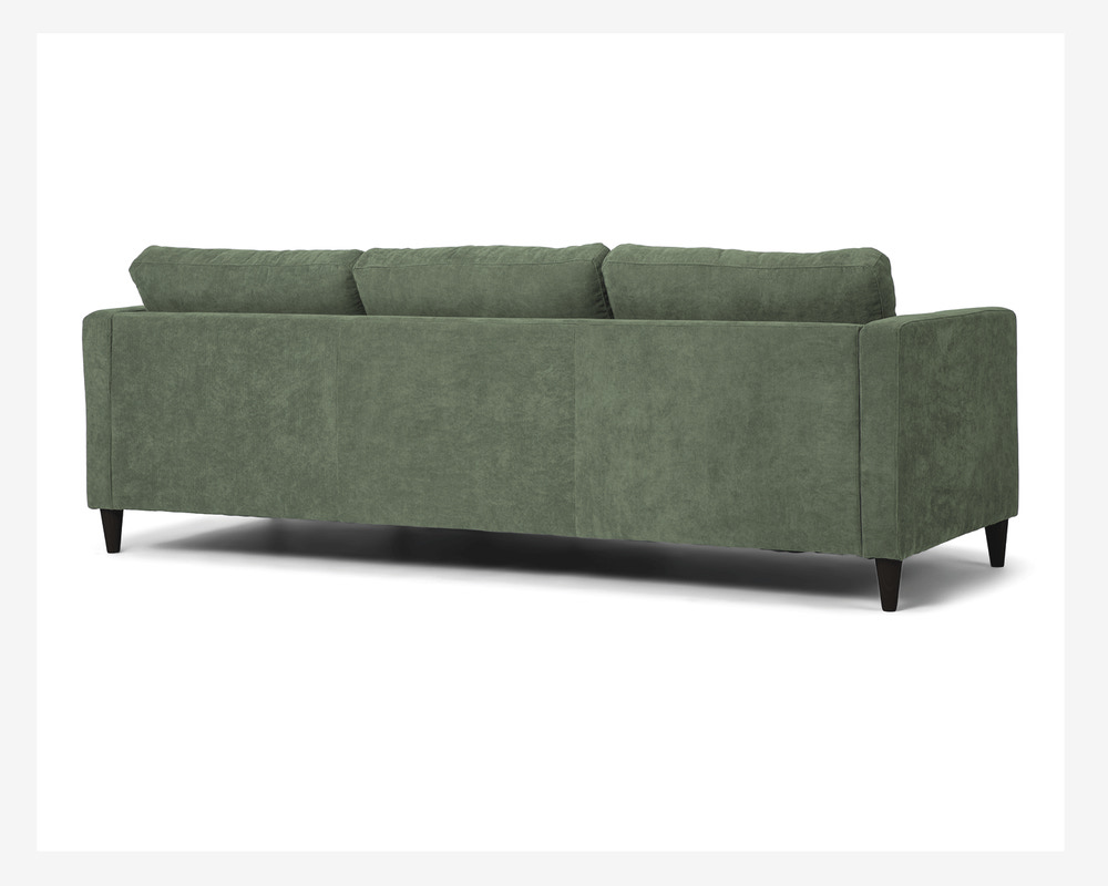 Sofa m/Chaiselong Grøn Fløjl