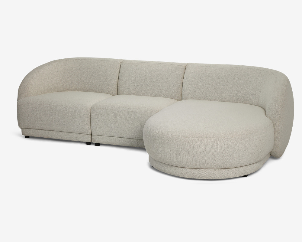 Sofa Med Chaiselong Højre Beige