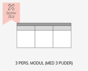 Choise Living 3 Pers. Modul m/3 Puder Stof gr. 1