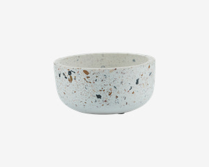 Skål Terrazzo Hvid Ø.12 x H.6 cm