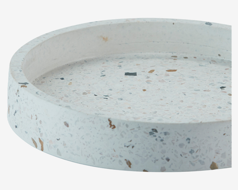 Bakke Rund Terrazzo Hvid Ø.20 cm 