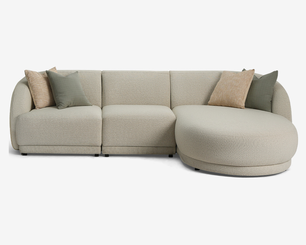 Sofa Med Chaiselong Højre Beige