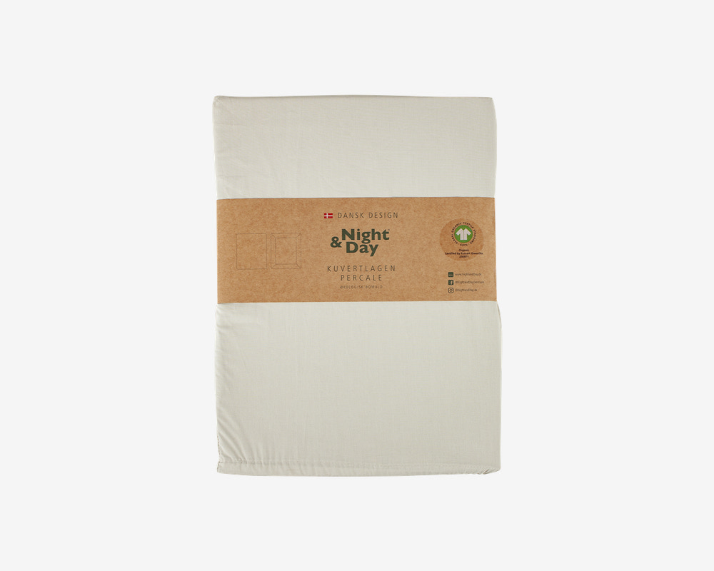 Kuvertlagen Percale Sand 90x200 cm 