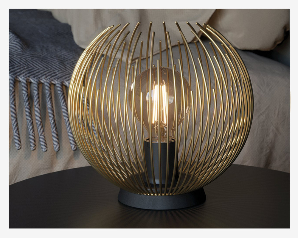 Bordlampe Venezuela Guld Ø.23,5 cm 