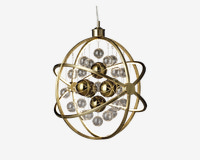 Loftlampe Galaxy Antik Messing Ø.48 cm