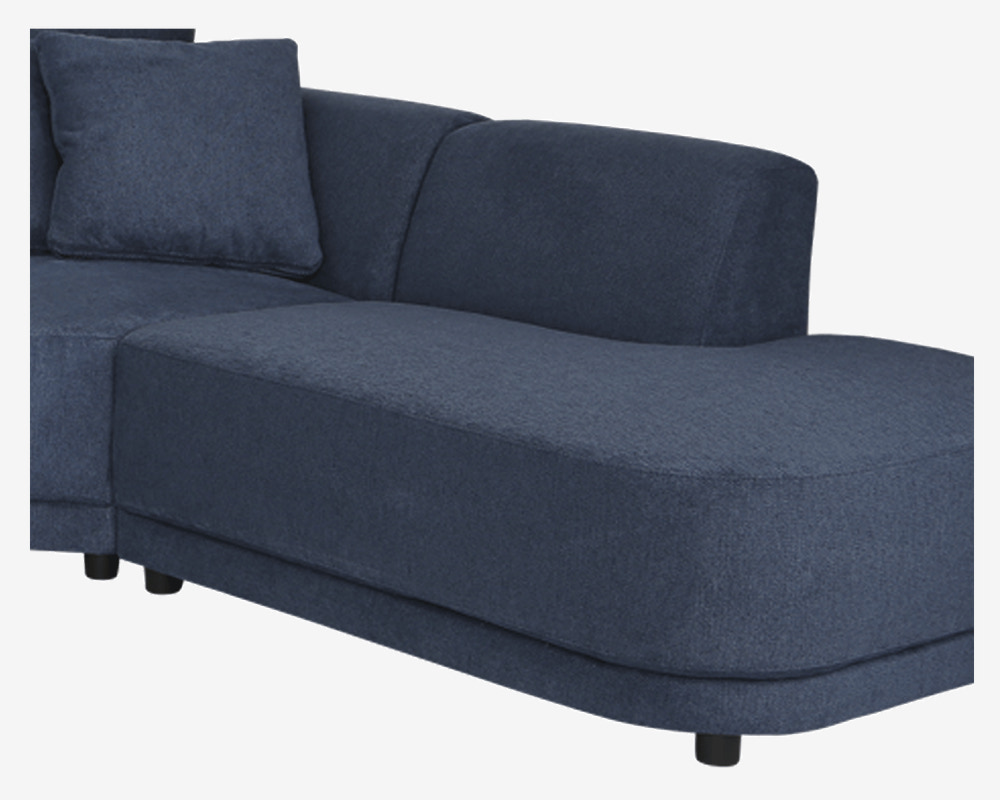 Sofa U-Shape Højre Blå