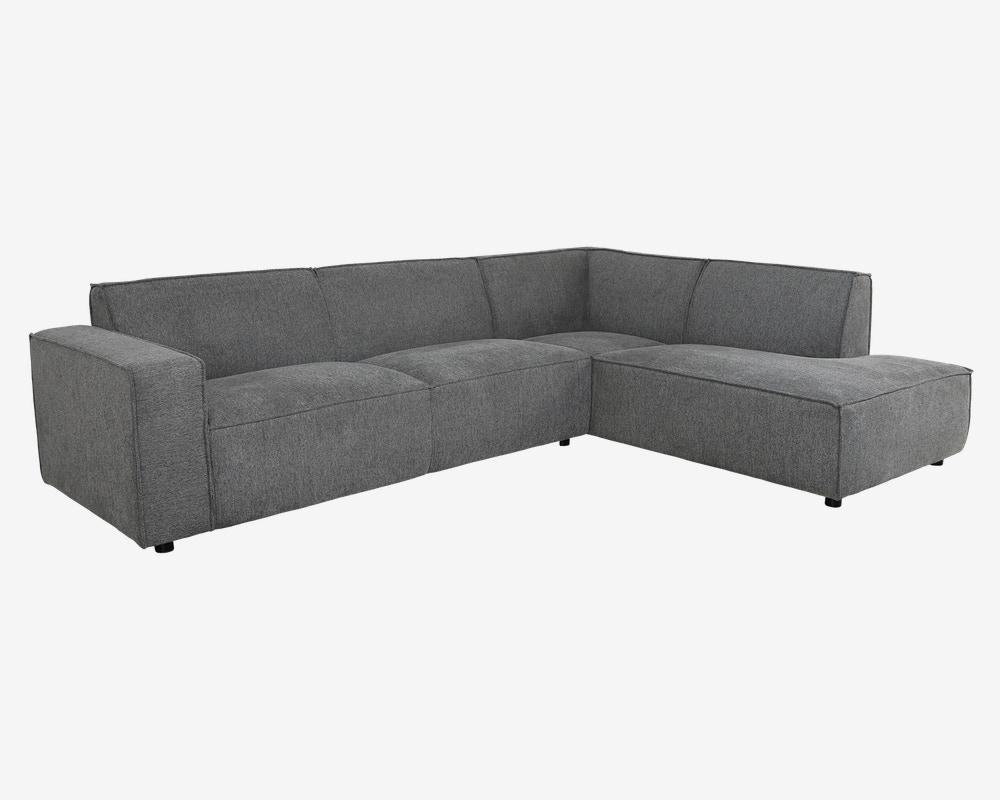 Sofa m/Open End Højrevendt Grå