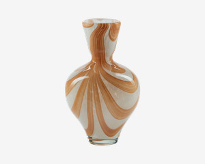 Vase Hjerteform Okker H.23,5 cm 