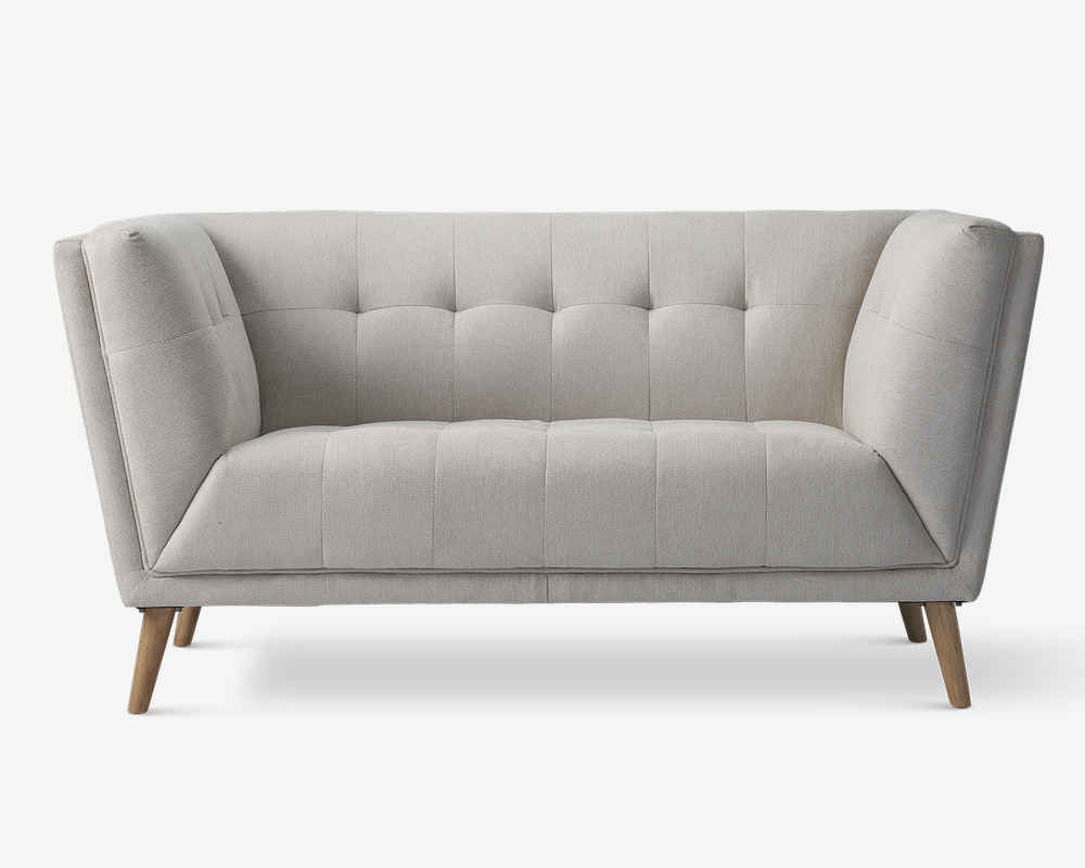 Sofa 2 Pers. Beige Stof