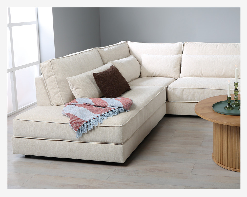 Sofa m/Open End Venstre Beige