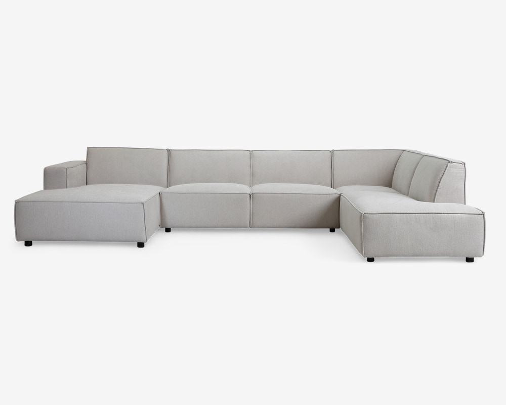 Sofa U-shape Højrevendt Beige