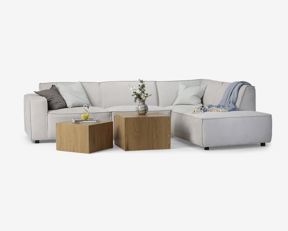 Sofa m/Open End Højrevendt Beige