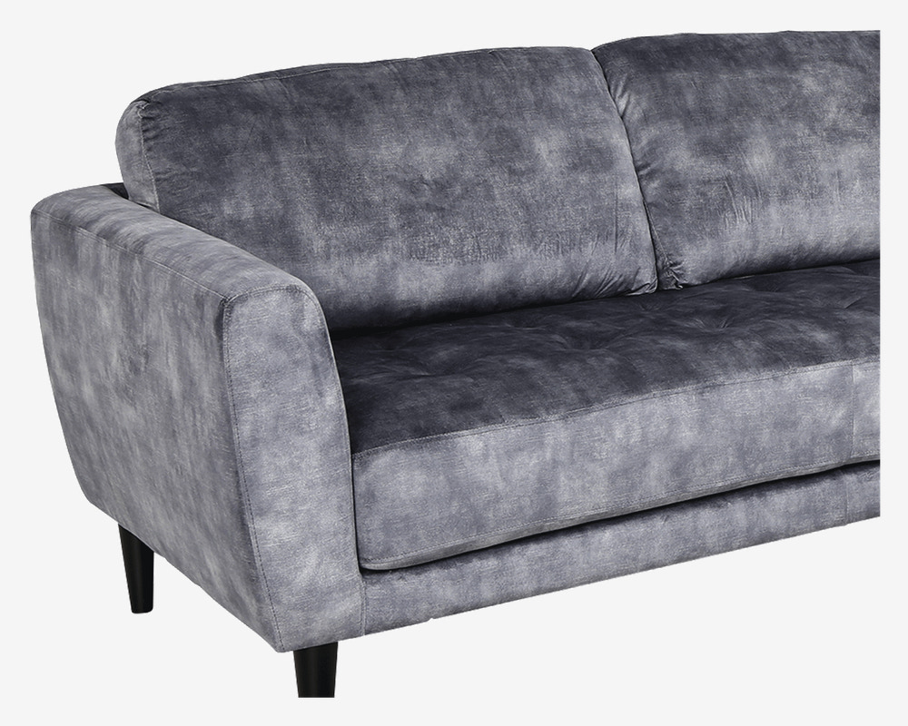 Sofa m/XL-Chaiselong Højre Grå