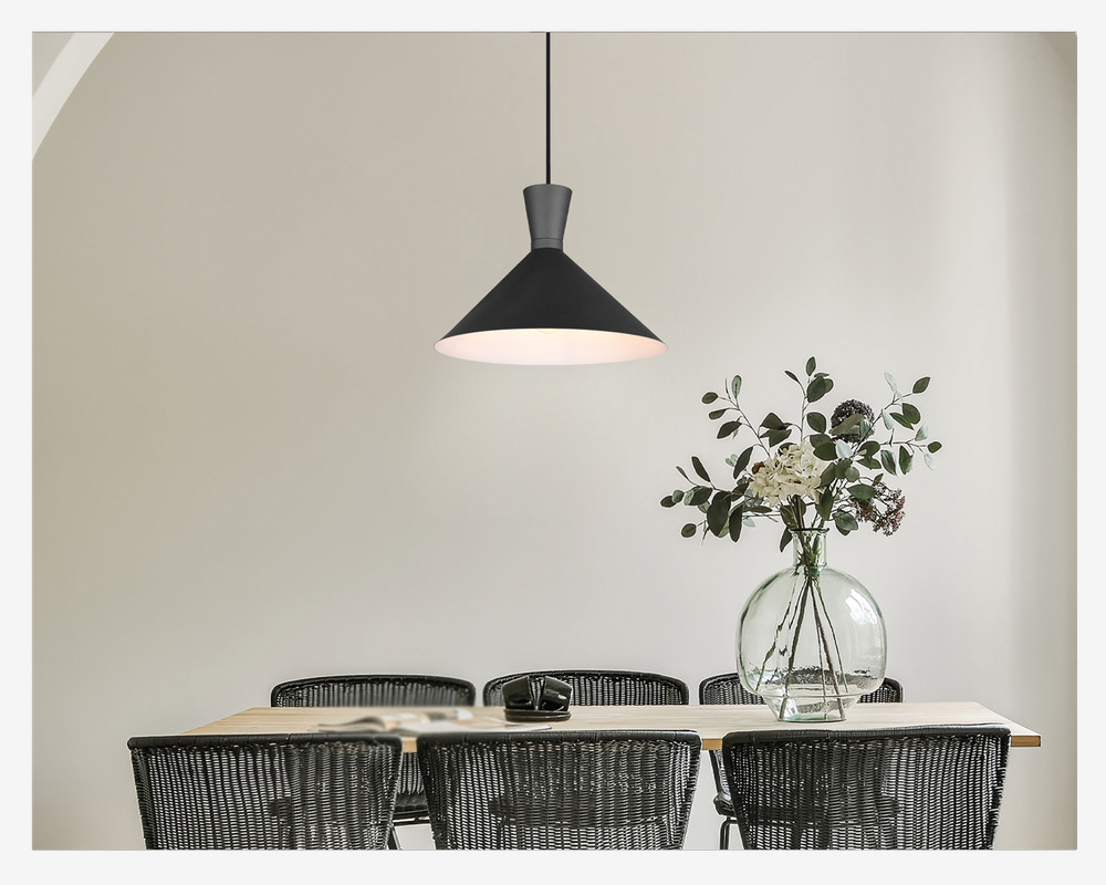 Loftlampe Enzo Sort Ø.35 cm 