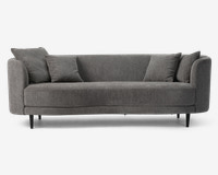 Sofa 3 Pers. Grå  Inkl. Puder