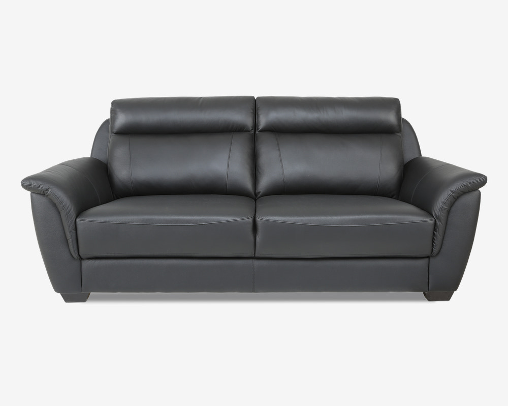 Sofa 3 Pers. Sort Læder