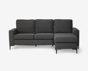 Sofa Med Chaiselong Grå