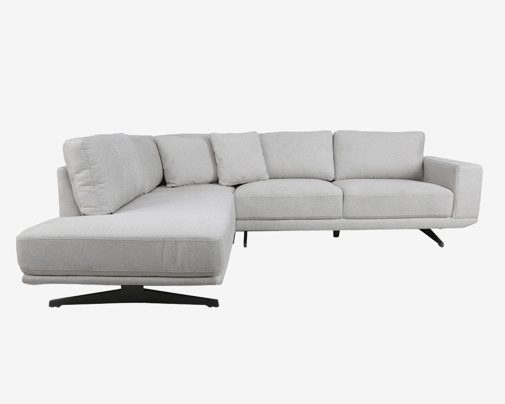 Sofa m. Åben Afslutning Beige Venstrevendt